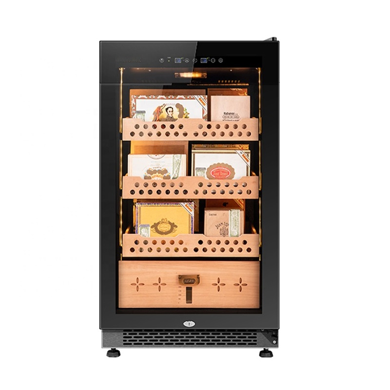 Home Cigar Display Humidor Cabinet with Humidity Temperature Control System