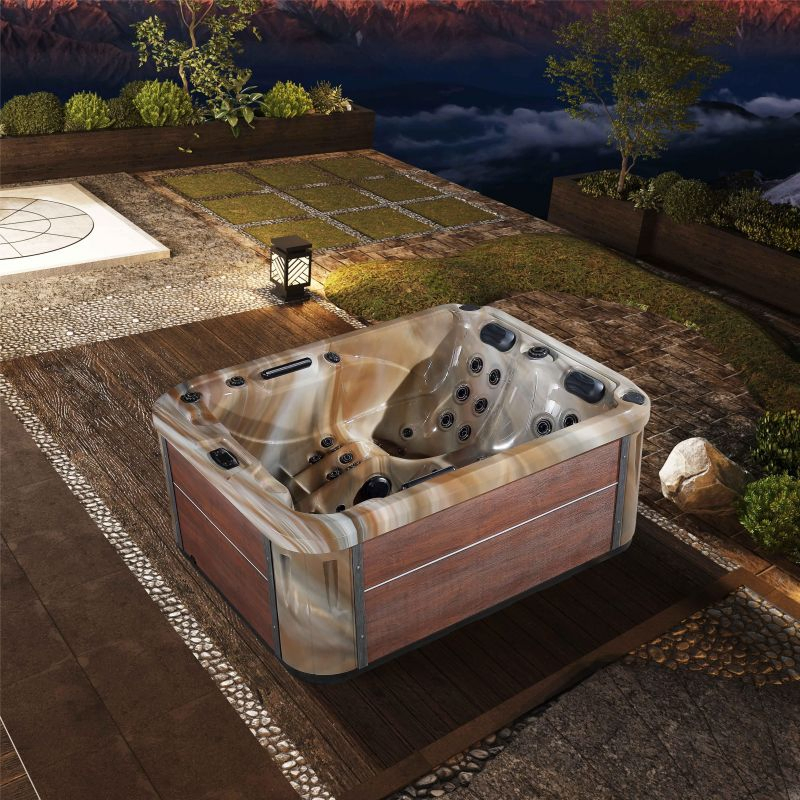 Уличный спа-джакузи Dewo на 4-7 мест с подогревом и Bluetooth