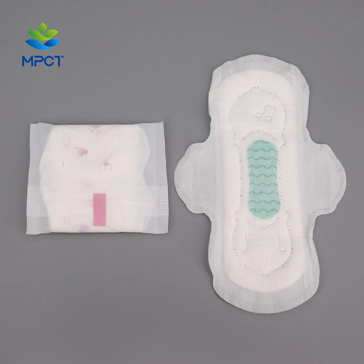 Antibacterial Surface Sanitary Napkins with Pads with Wings and Convenient Easy Tape