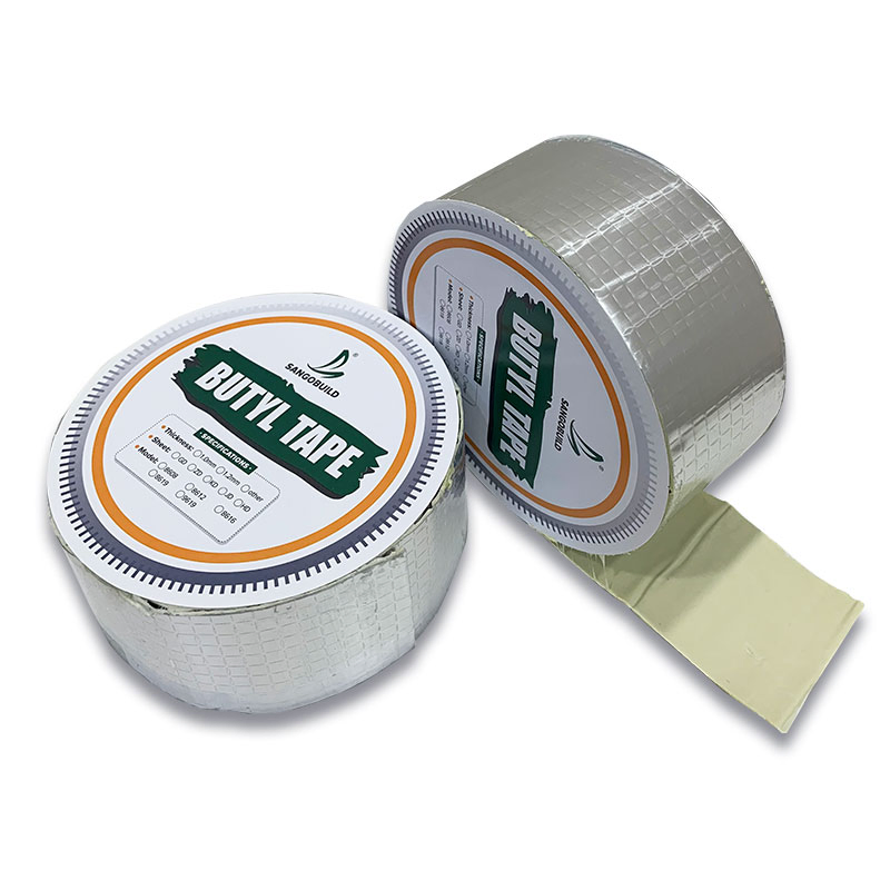 Outdoor Alu Butyl Rubber Flashing Roof Waterproof Aluminum Foil Butyl Rubber Tape