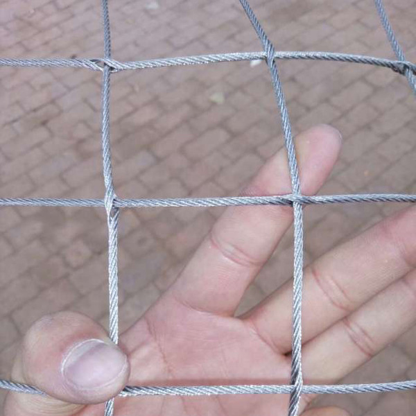 Stainless Steel Rope Cable Woven Animal Zoo Fencing Mesh