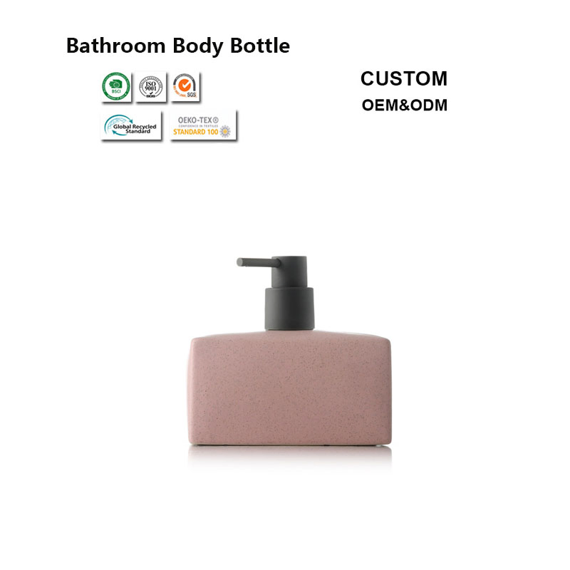 Eco-Friendly Reusable Bathroom Ceramic Bottle for Sustainable Hotel Bathroom Supplies