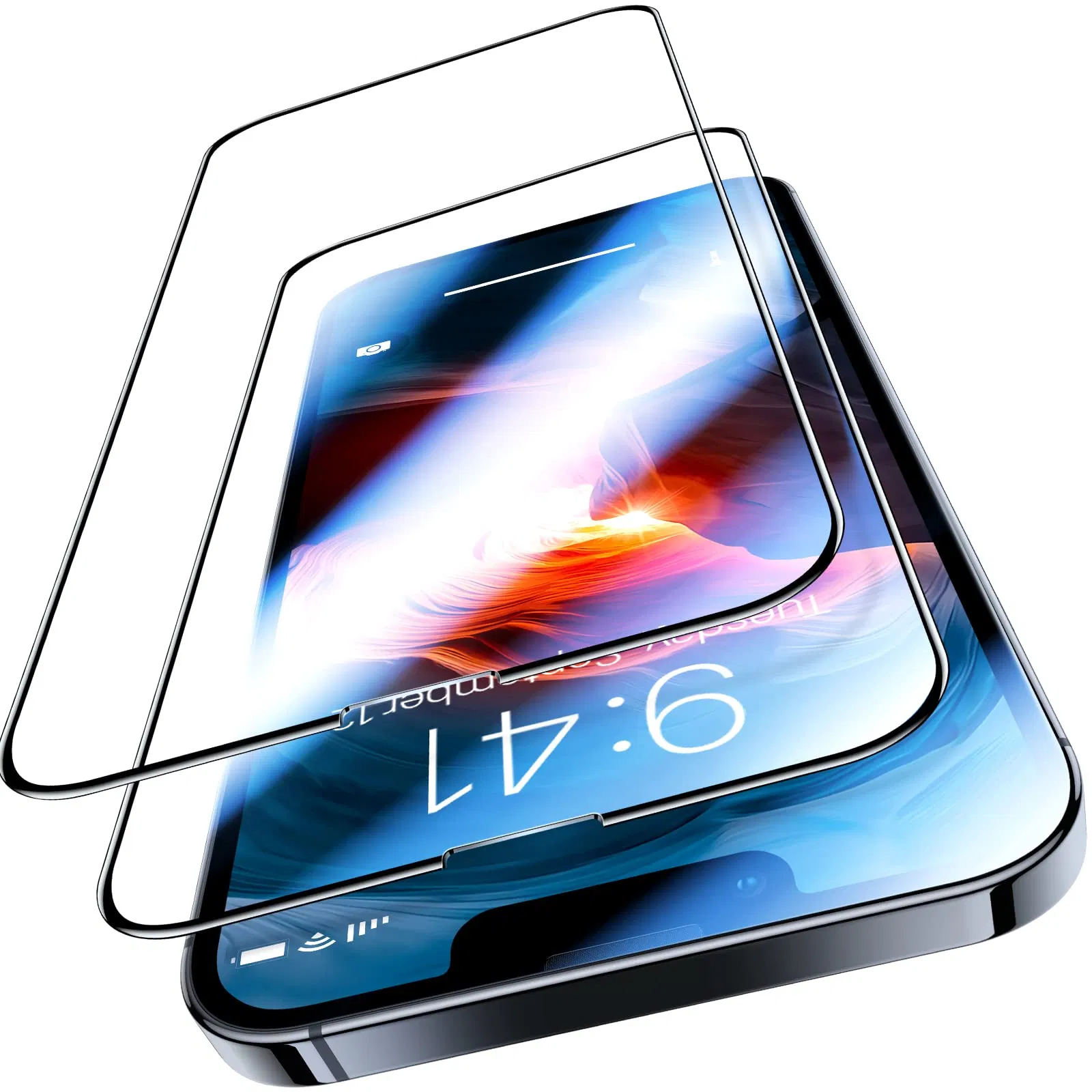 Защитное стекло для iPhone 14/13 PRO, полное покрытие