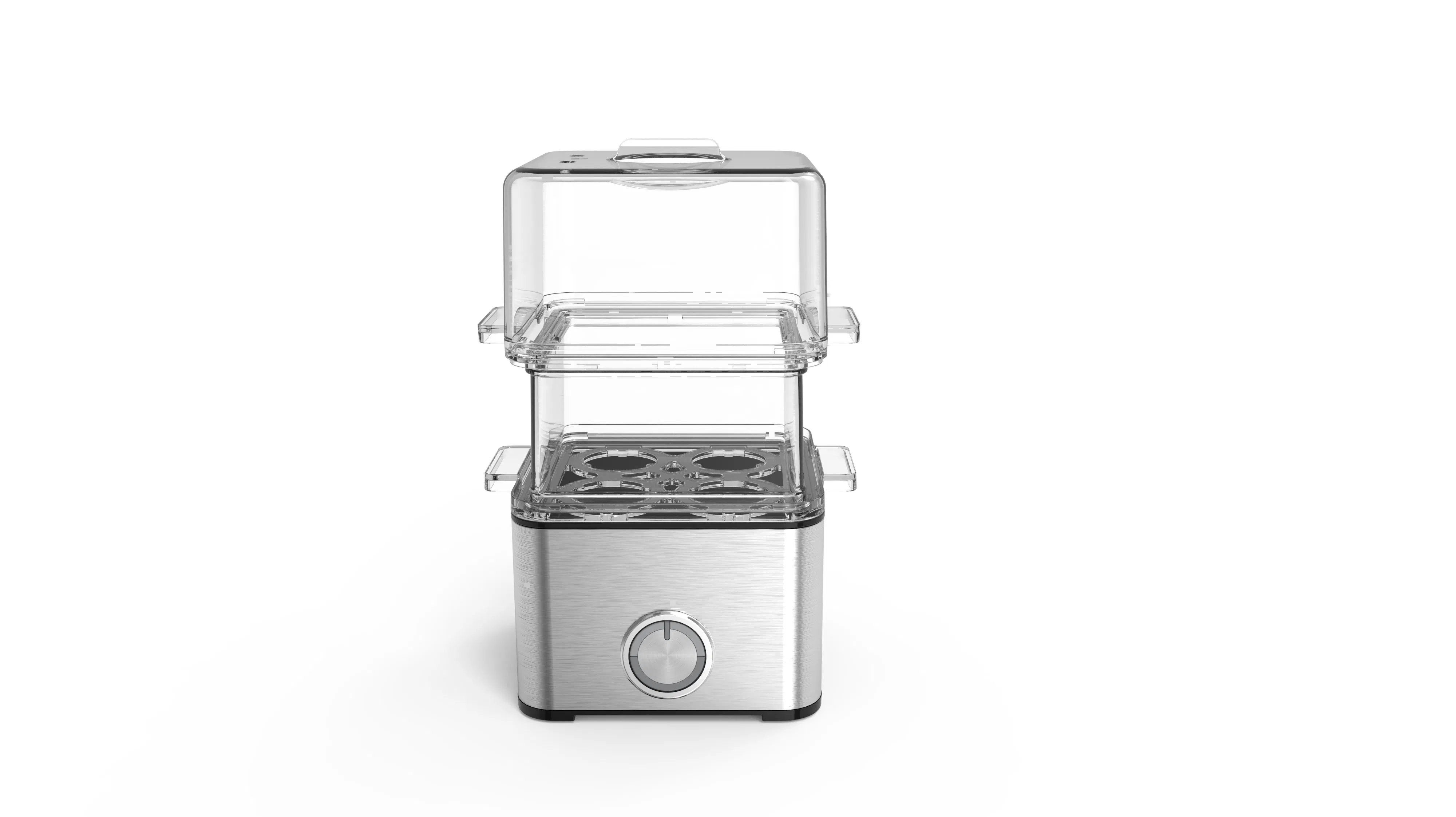 4 Eggs 2 Layer Stainless Steel Multi-Function Egg Boiler Cooker