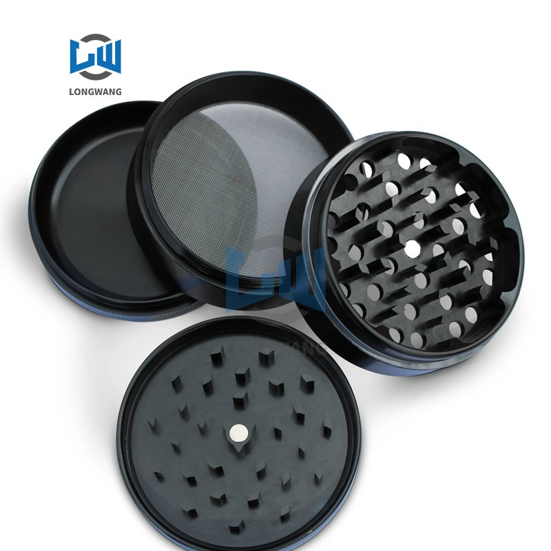 Thickened Double-Layer Aluminum Anodizing CNC Machining 62mm Grass Grinders Smoke Grinder