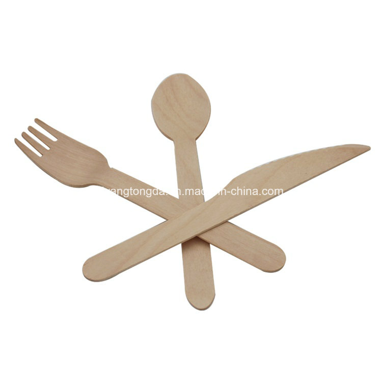 Tableware Set Wooden Spoon/Fork/Knife Food Grade Hygienic Eco-Friendly Biodegradable High Quality Wooden Cutlery