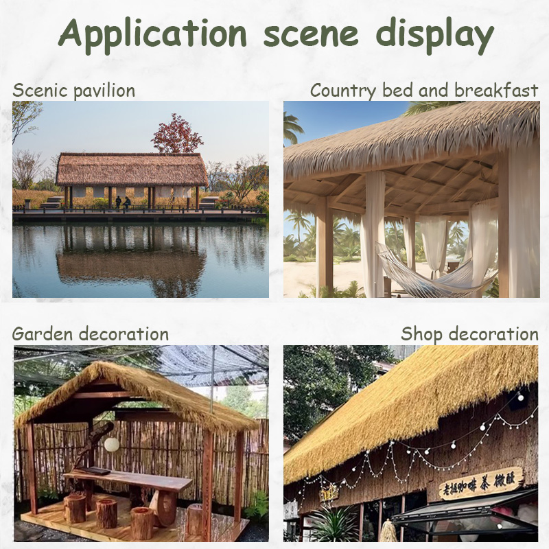 Environment-Friendly Carpet-Style Simulated Thatch with Long Straw Silk