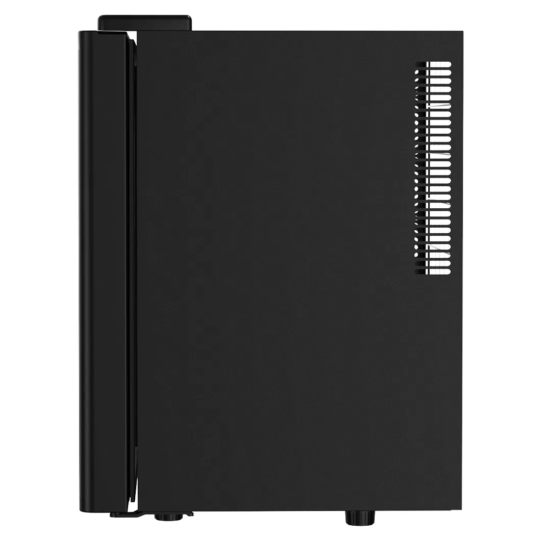 25L Mini Fridge Compact Double Layered Glass Door Refrigerator Portable Noise Free Bar Hotel Small Space