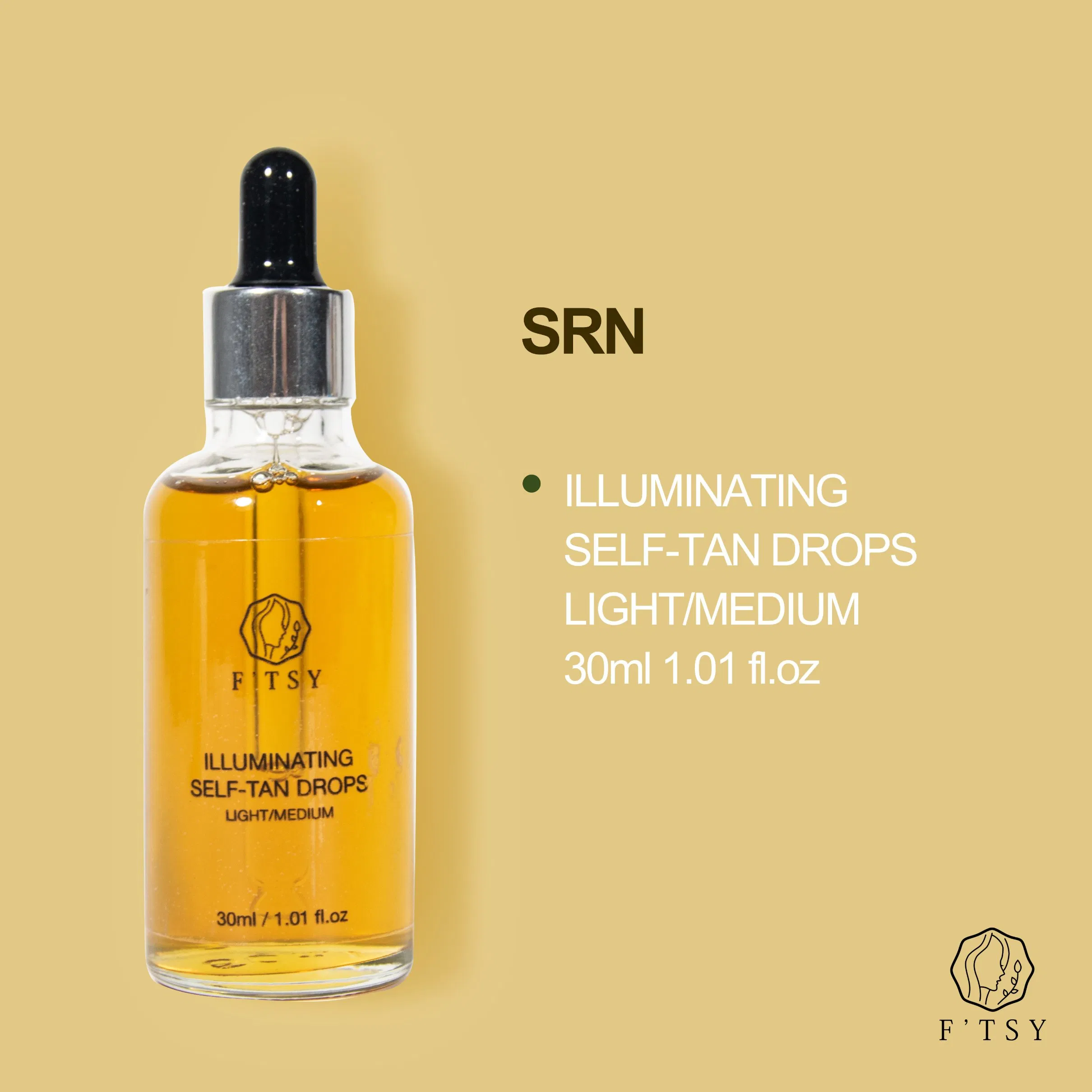 100% Natural Tanning Oil SPF50 Body Self Organic Sunless Tanning Drops Private Label