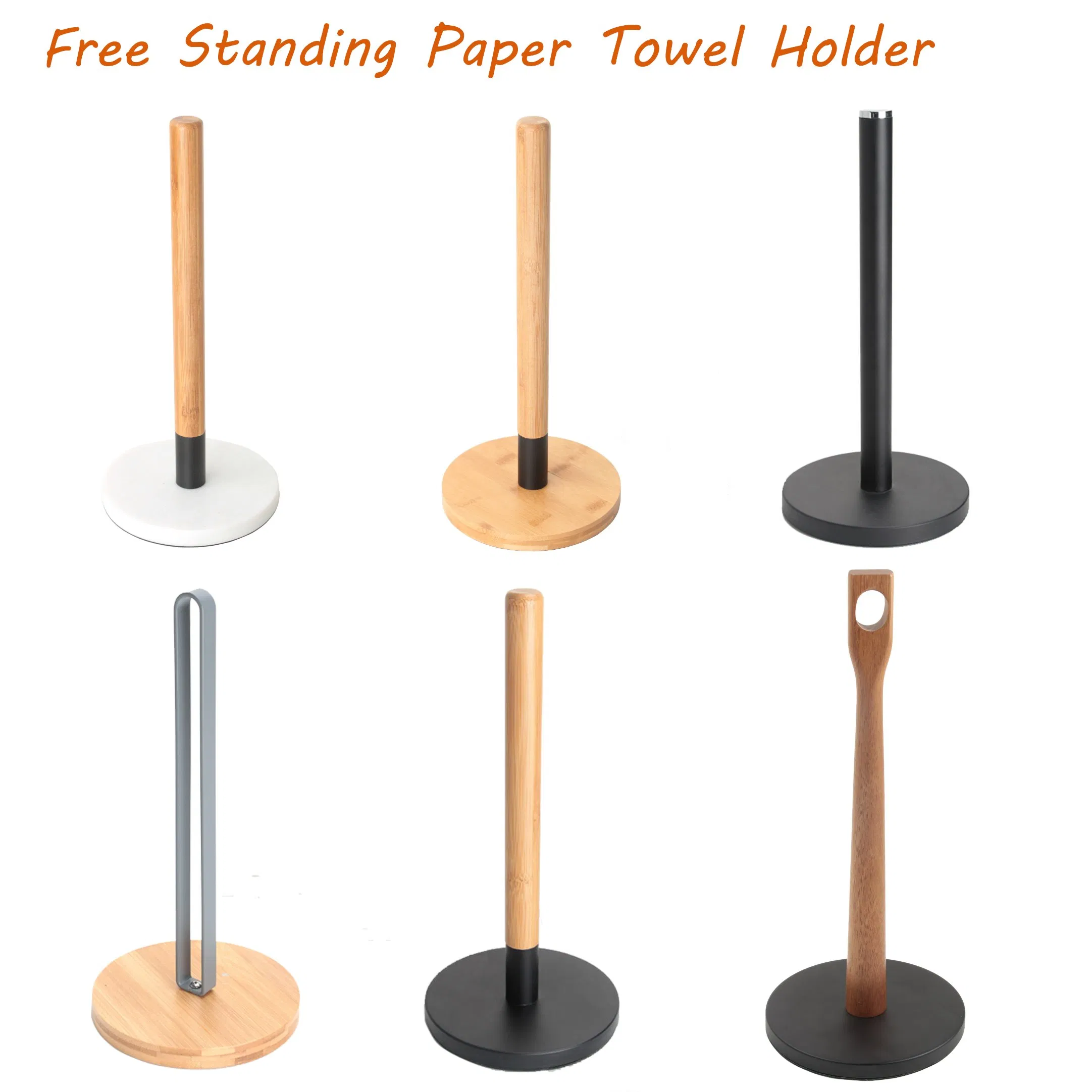 Bamboo Paper Towel Holder Countertop