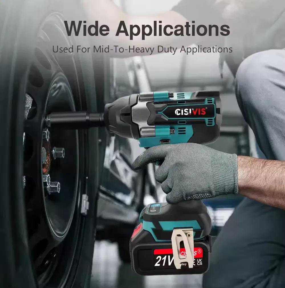 Cisivis Impact Wrench 1/2 Power Tools Set Cordless Impact Wrench 800nm Electric Power Wrenches Impact Wrench Torque Wrench Suitable for Anywhere