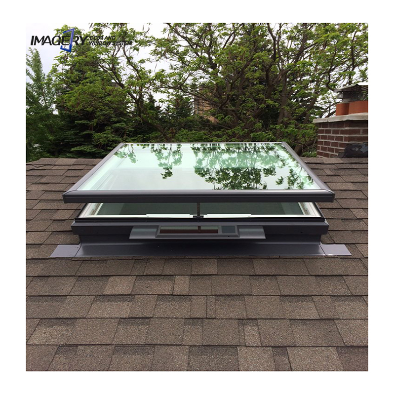 Hot Selling Waterproof Electric Top Open Aluminum Glass Roof Skylight Window