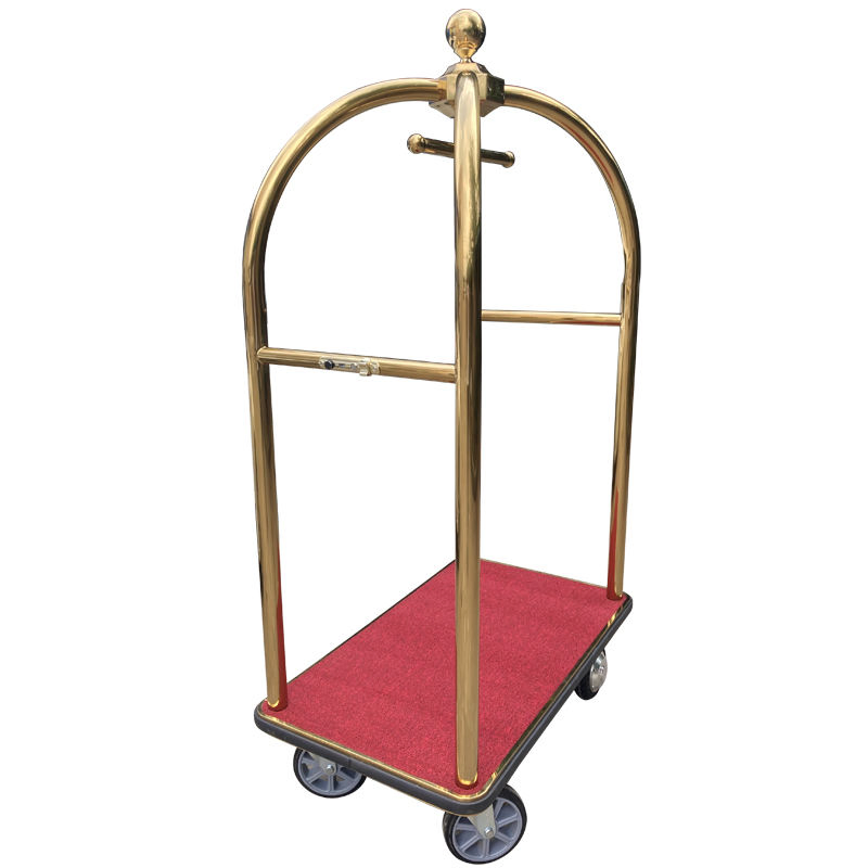 Modern Ergonomic Electric Birdcage Trolley Quiet Stylish for Hospitality Stainless Steel Cart