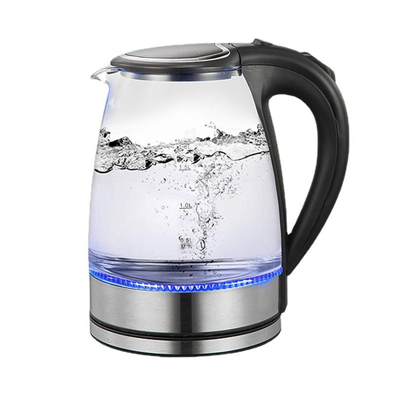 1.8L 2L Electric Glass Kettle with LED Light with Protection Against Dry Heating