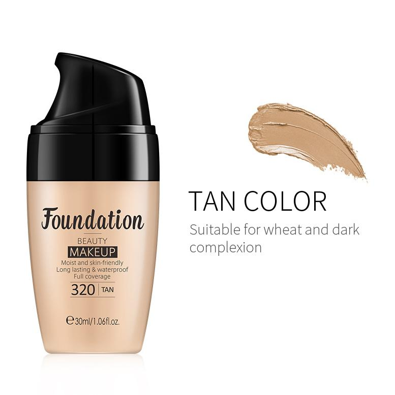 Liquid Foundation Professional Conceal Blemishes Invisible Pores Oil Control Full Cover Primer Bb Cream Make up Cosmetics 3-Color Liquid Foundation Concealer