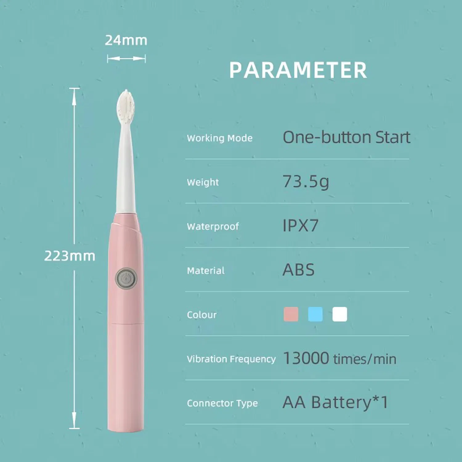 Wholesale Ipx7 Waterproof Teeth Whitening Battery Powered Electric Toothbrush