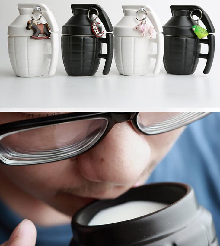 Novelty Grenade Shape Design Ceramic Cup Coffee Mugs