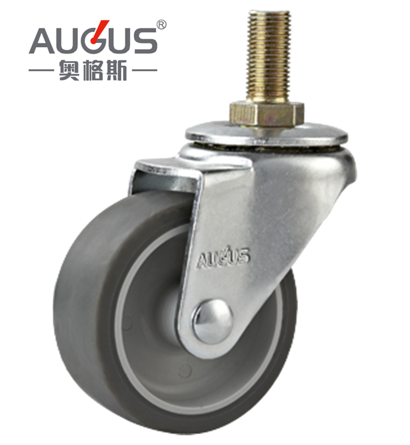 50 75 mm Swivel Caster Wheel TPR Screw Caster for Furniture