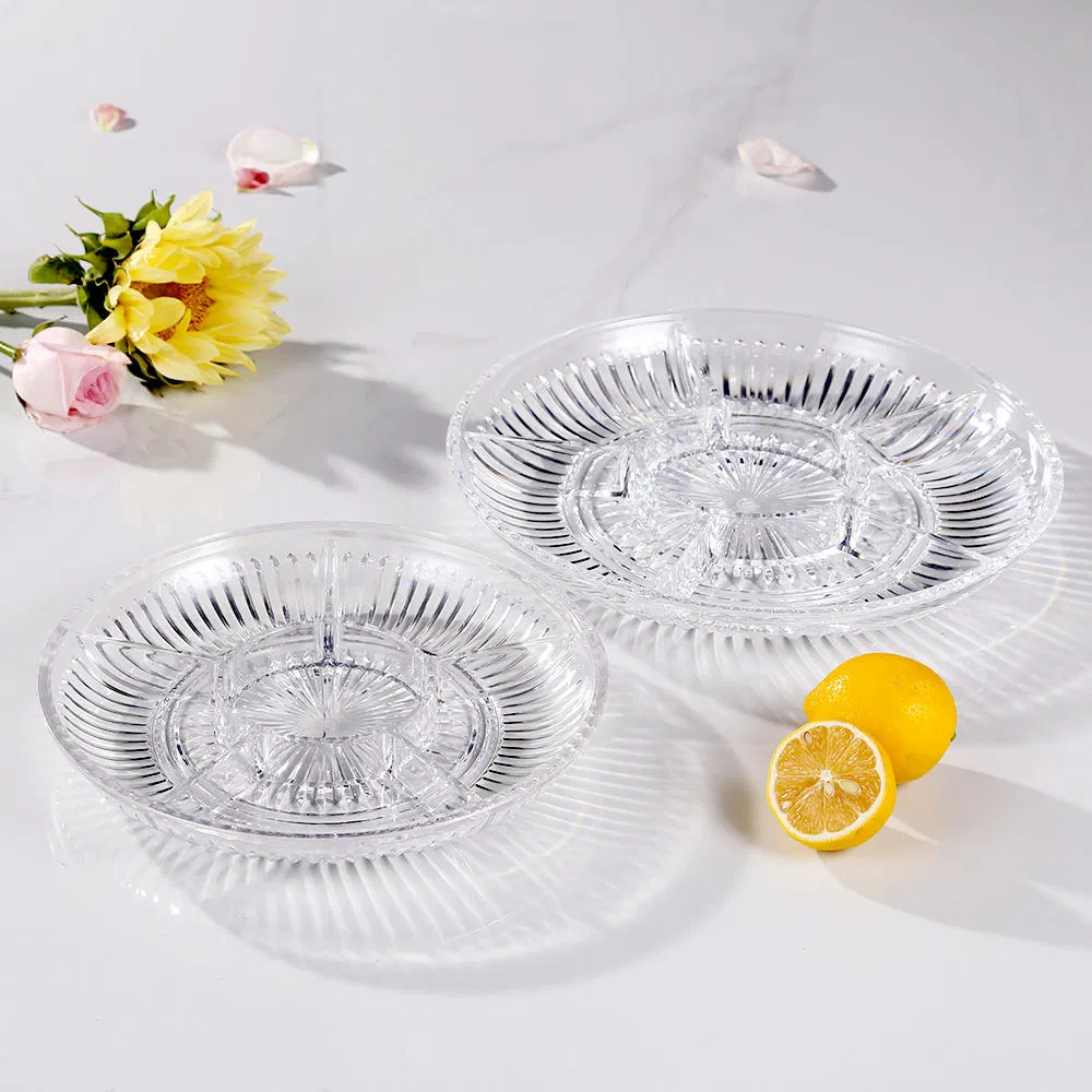 Plastic Fruit Plate - Luxury Crystal Bowls with Artistic Textures