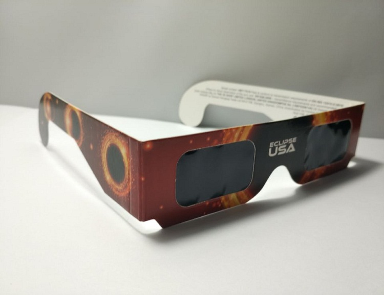 Manufacturers Sell Paper Solar Eclipse Glasses Total Solar Eclipse Annular Eclipse Black Lens Glasses