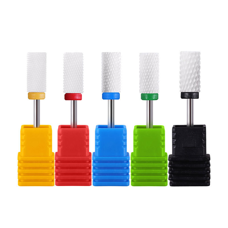 Wholesale Single Ceramic Cylindrical Round Head Electric Nail Drill Bits