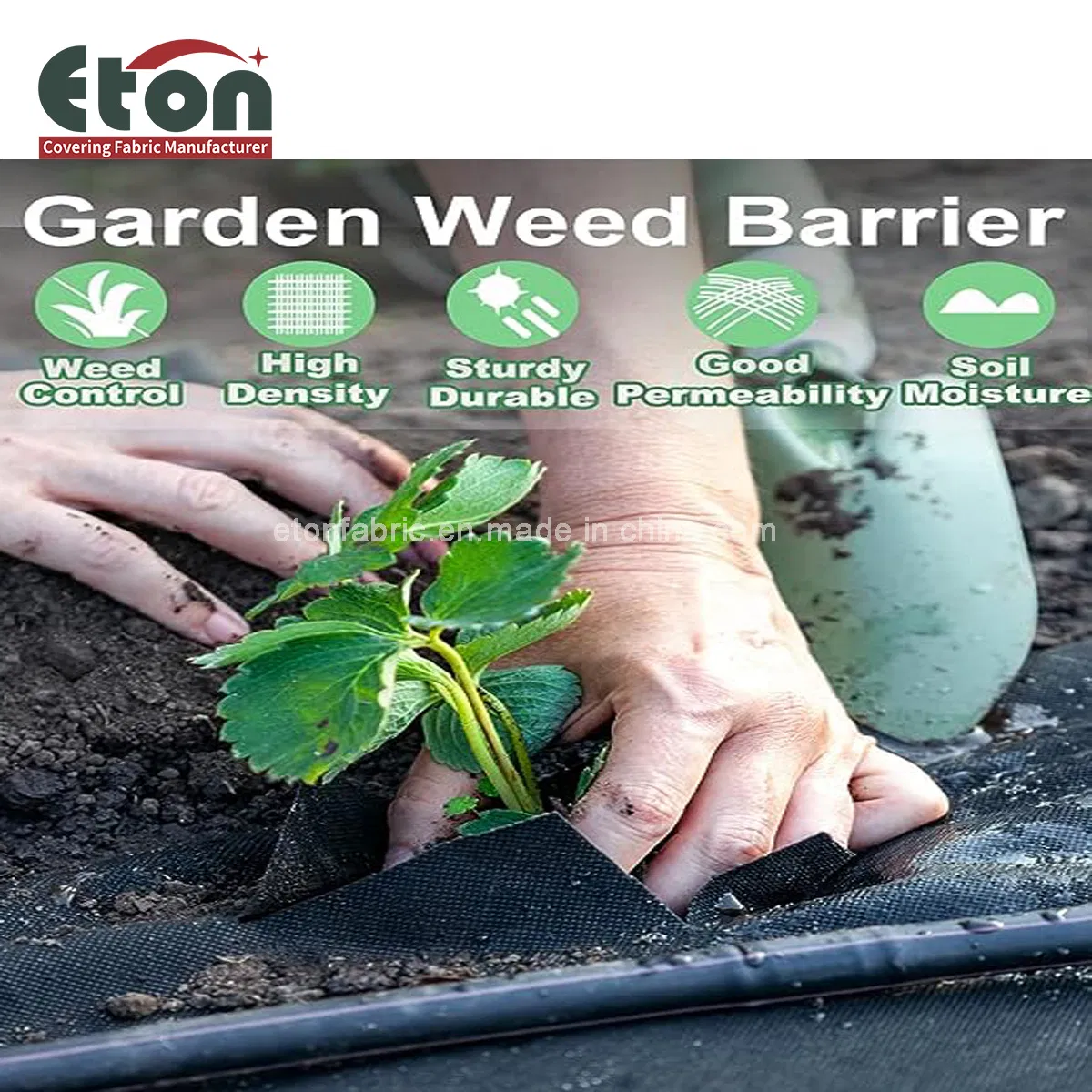 PP Woven Geotextile Ground Cover Weed Barrier Control Block Mat for Landscape/Garden/Agriculture