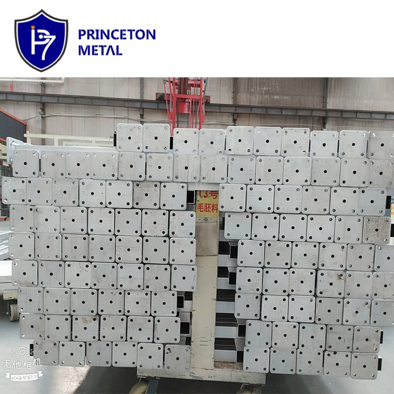 Wholesale Custom DIY Height Aluminum Alloy Slat Fence Flanged Post