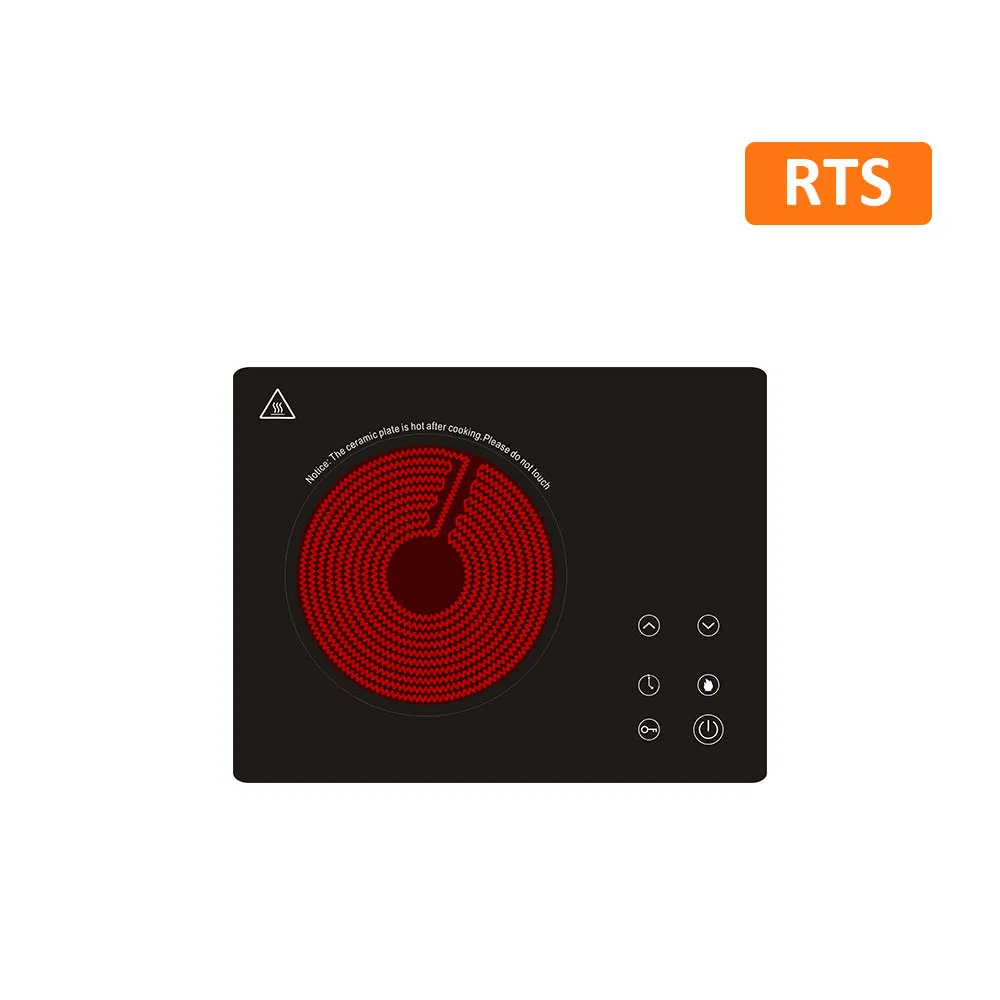 Black Vitro Ceramic Glass Plate Burner Infrared Cooktop