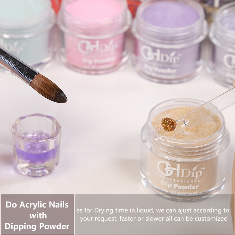 Golden Color Glitter Nail 2in1 Use DIP&Acrylic Powder