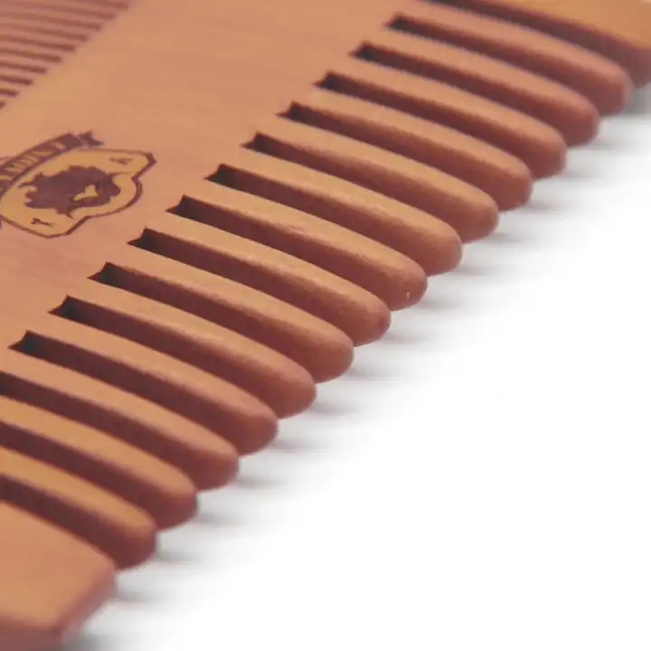 Smooth Fine Coarse Teeth Wooden Mustaches Comb