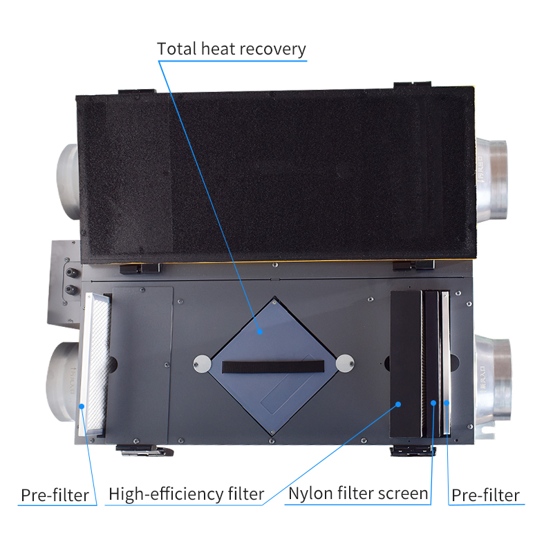 High Heat Exchange Efficiency Fresh Air Purifier Ventilation Unit
