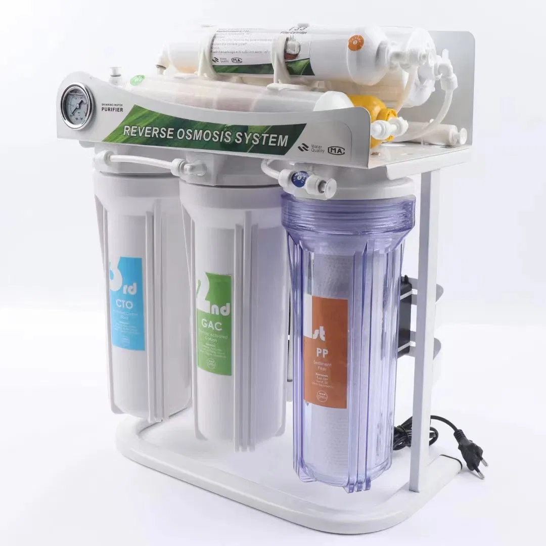 Under Sink 7-Stage RO System Water Filter Purifier with Stand and Gauge