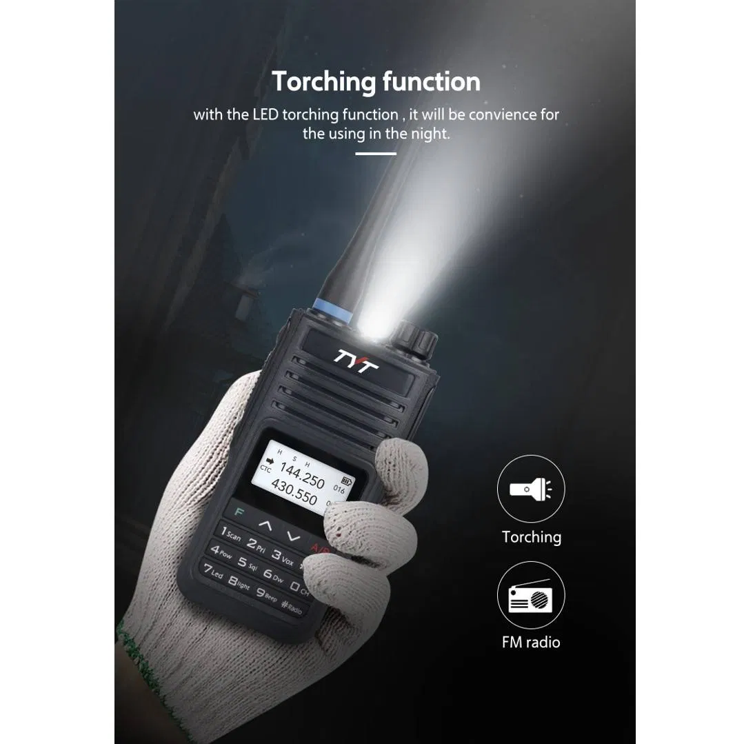 Tyt Th-UV99 Waterproof IP67 Dual Band 10W Walkie Talkie 3000mAh Long Range