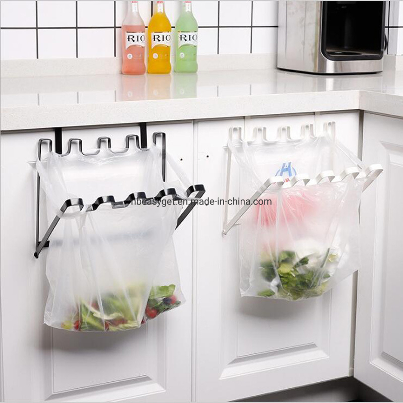 Hanging Trash Garbage Bag Holder for Kitchen Cupboard, Trash Bag Rack, Mounts Over Cabinet Doors Cupboards Garbage Rack Organizer Esg12181