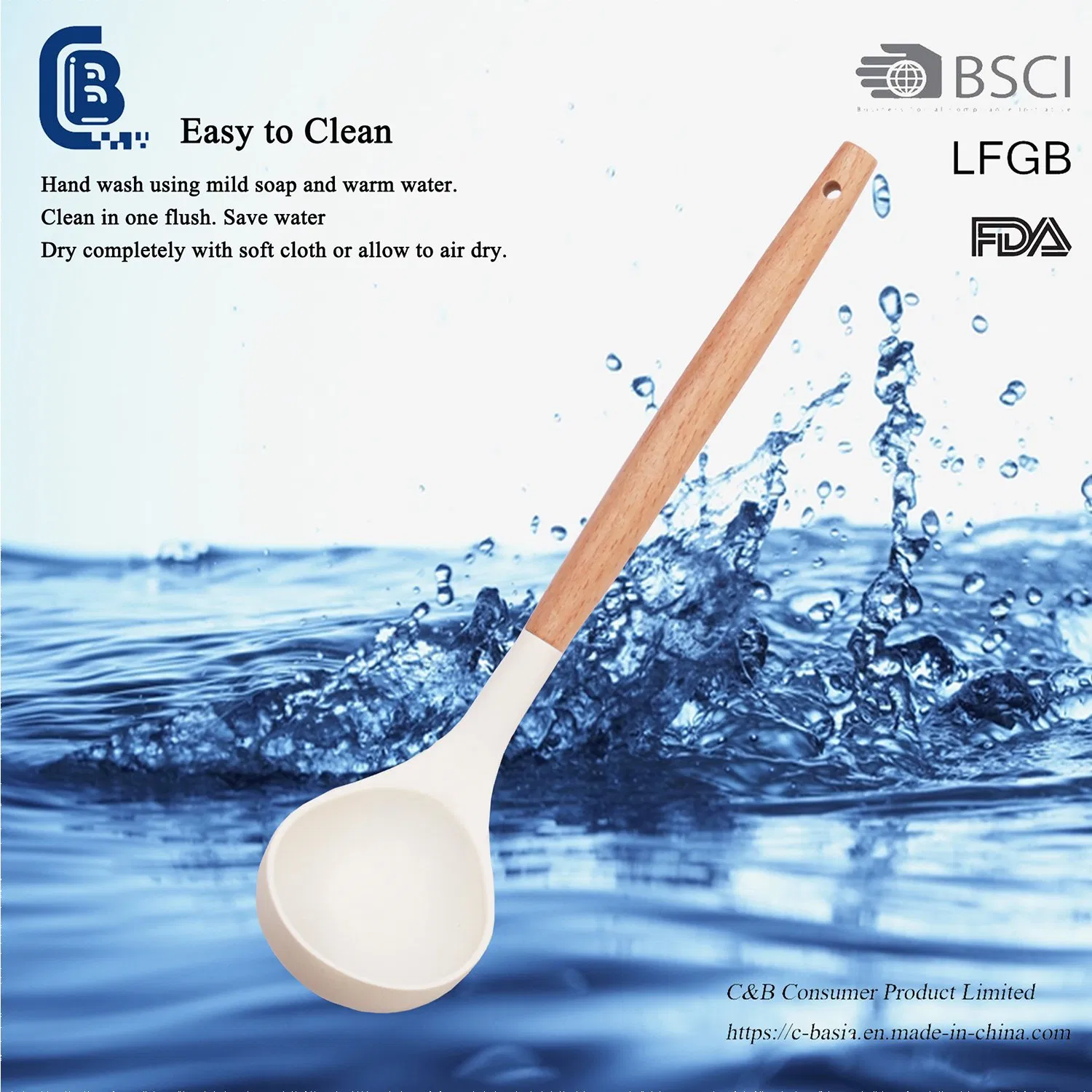 Набор кухонных принадлежностей из 12 предметов с деревянными ручками