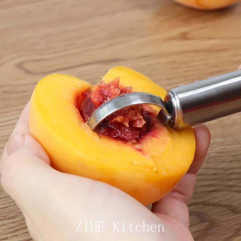 Round Peach Core Remover Yellow Peach Kitchen Supplies Appliances Storage