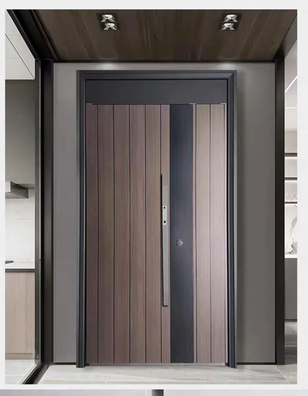 New Designs Luxury Modern Iron Security Steel Iron Single out Door for House Projecr Apartment