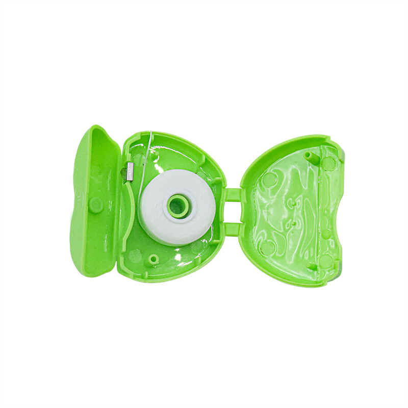 50 Meters Waxed Mint Flavor Nylon Dental Floss Factory Apple Style Dental Floss Dispenser