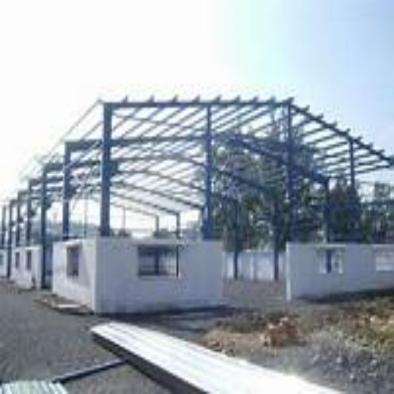 H Section Column Lightweight Steel Structure Clean Span Portal Frame Plant
