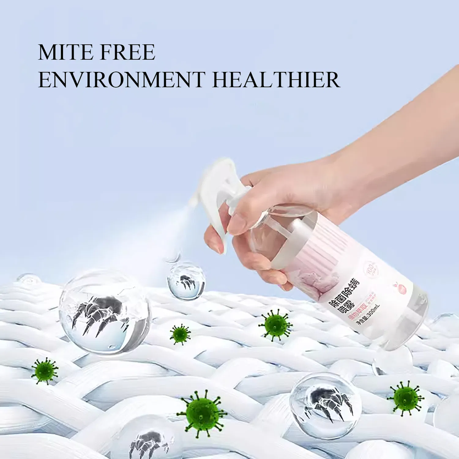 Quick-Killing Mite Spray for Effective Bacteria Control in Clothing