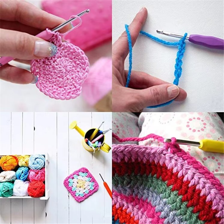 High-Quality Reusable Crochet Hook Storage Bag with Fun Cartoon Patterns
