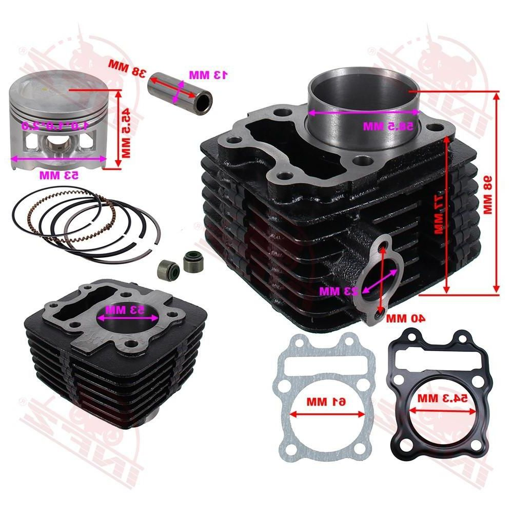 Infz Motorcycle Engine Block Cylinder Kit for Bajaj Pulsar 200NS, Discover 125, BM100, CT100