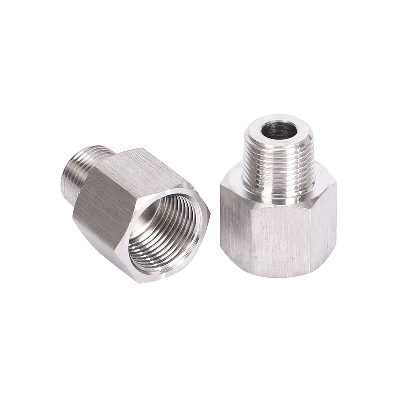 OEM Stainless Steel1/4" Male to 1/8"NPT Female Hex Thread Bushing Pipe Connector Adapter
