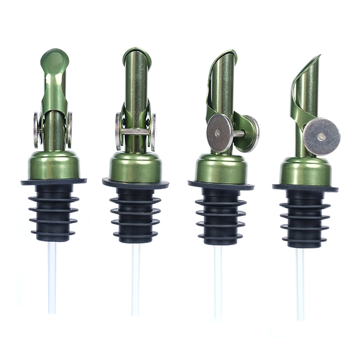 Top Quality Auto Flip Classic Bartender Cooking Oil Stainless Steel Pourer for Alcohol Spouts Bottle