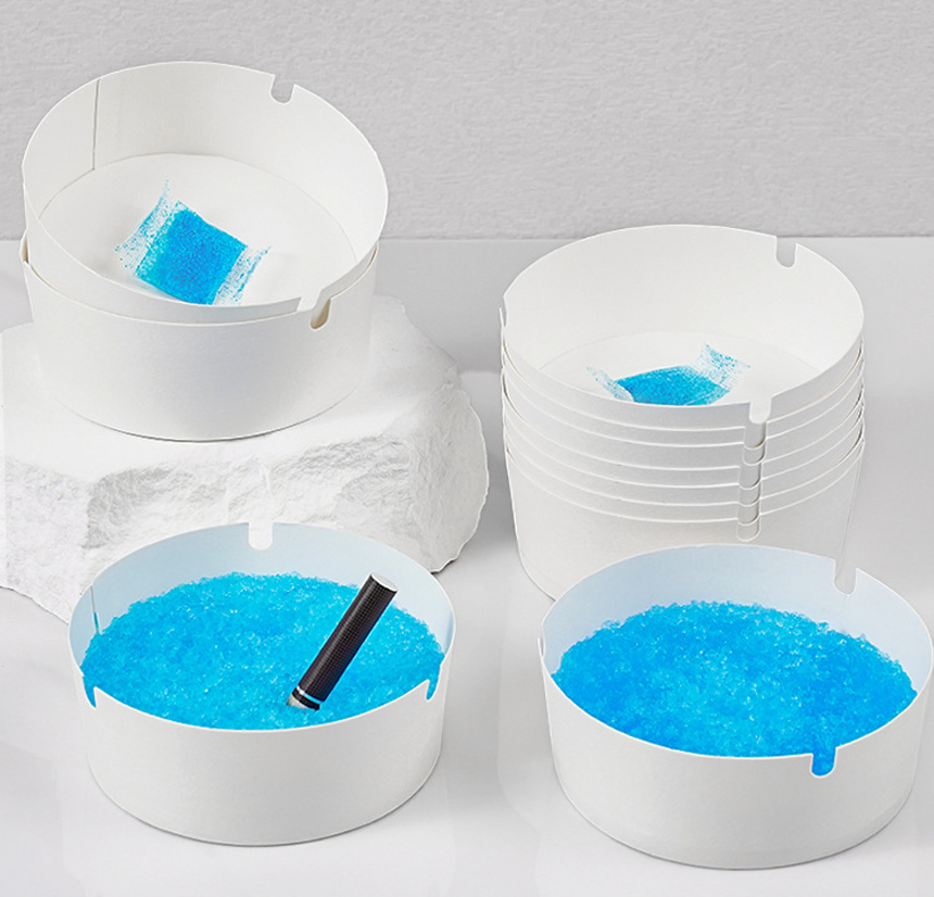 Custom Printed Eco-Friendly Home Office Individual Package Disposable Single Wall Paper Ashtray