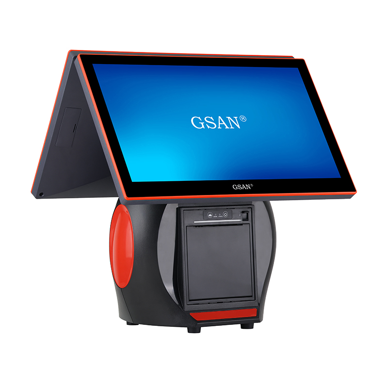 15.6 Inch Double Touch Screen POS System for Supermarket Restaurant