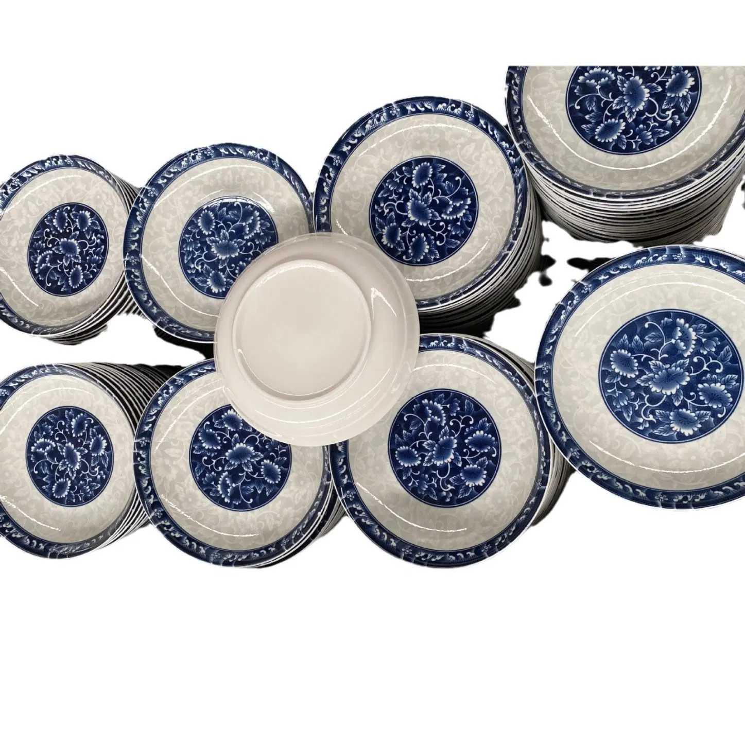 8'5-10"Fruit Rice Plate with Pad Stamp Decal Porcelainware Ceramics Tableware