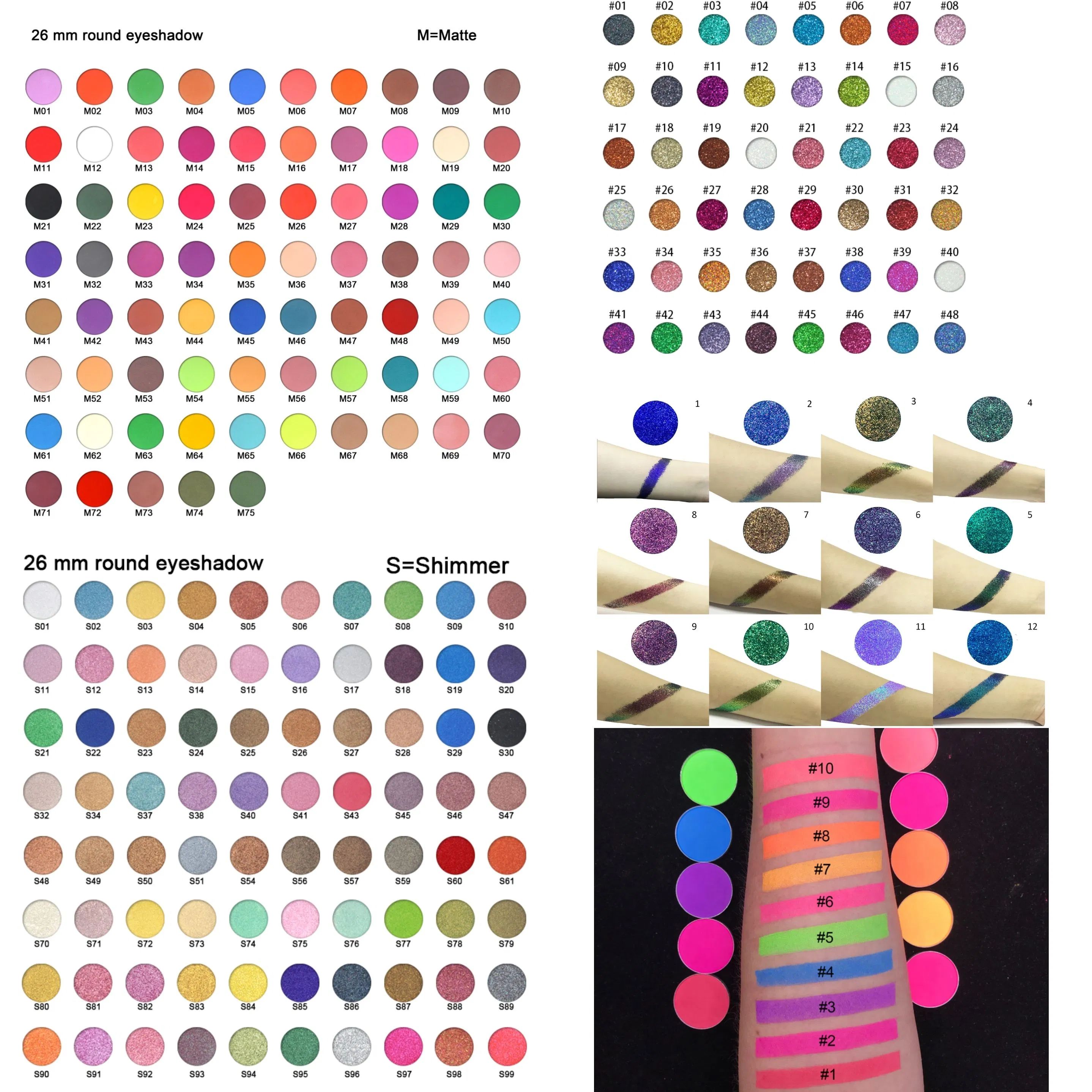 Custom High Pigment Makeup Packaging Private Label Make up Pallette Eyeshadow