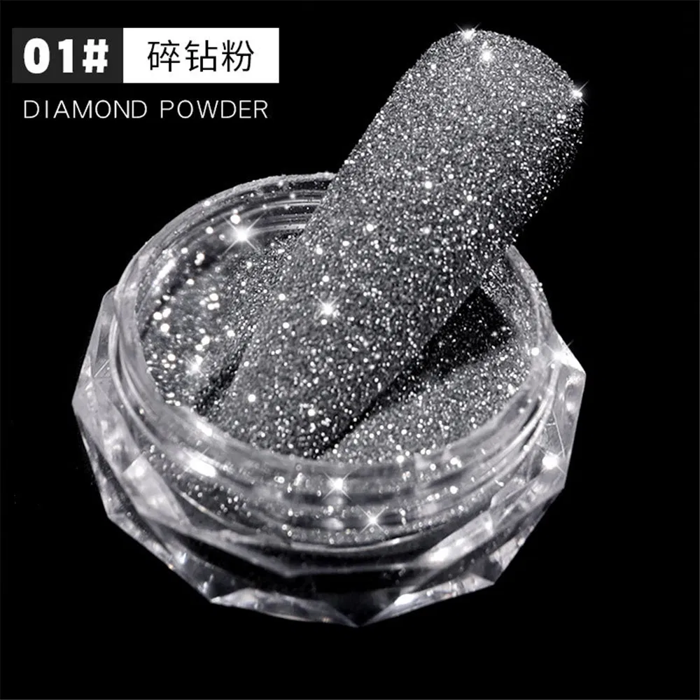Private label New Designs Colorful Glitter Diamond Nail Acrylic Powder for Nail Beauty Nail Art
