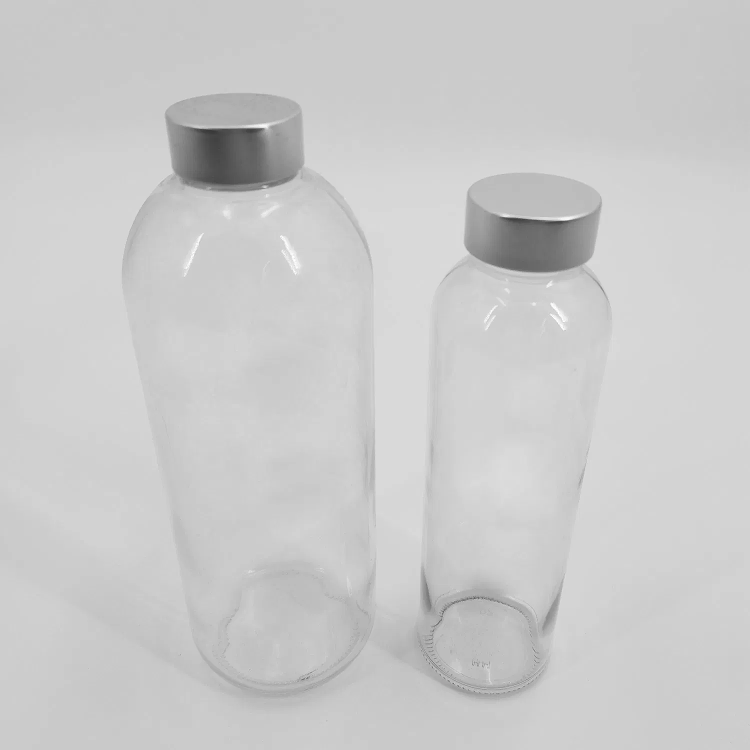 1000ml Short Neck Transparent Glass Bottle for Water with Aluminum / Plastic Caps